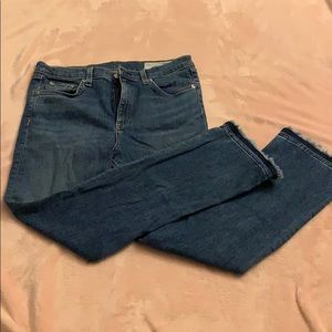 rag & bone bootcut frayed jeans